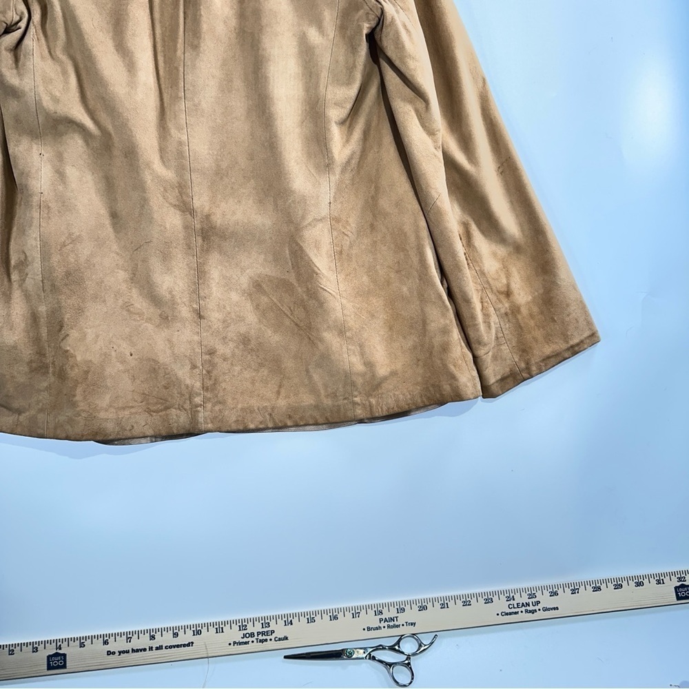 Lady Scully vintage boho suede open front jacket tan size 10 - Picture 15 of 15